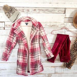 Pink Plaid shacket